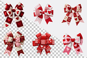 Valentine Patchwork Bow Clipart Bund, an Illustration by SVGArt (Thumbnail 6 of 8)