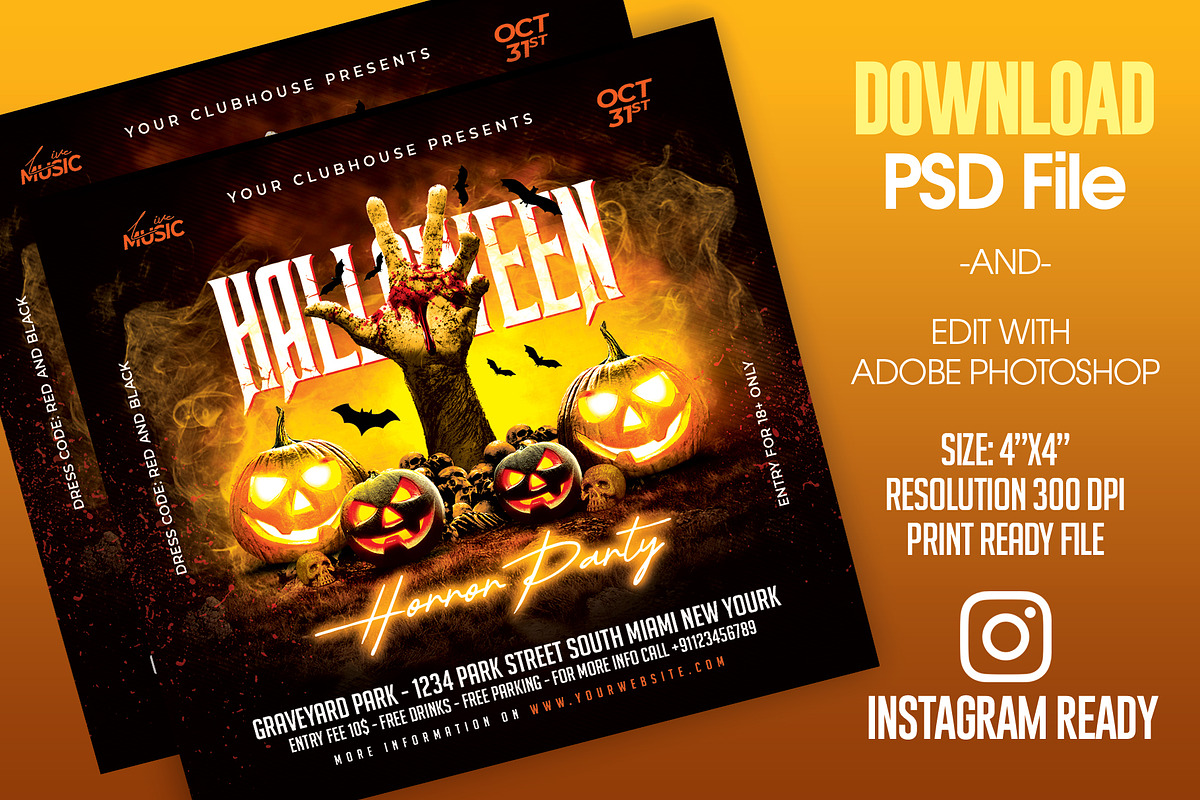 Halloween Flyer, a Templates & Theme by MithilaCreation (Photo 2 of 6)