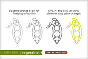 Minimal vegetable icons, an Outline Icon by Picture Window (Thumbnail 5 of 5)
