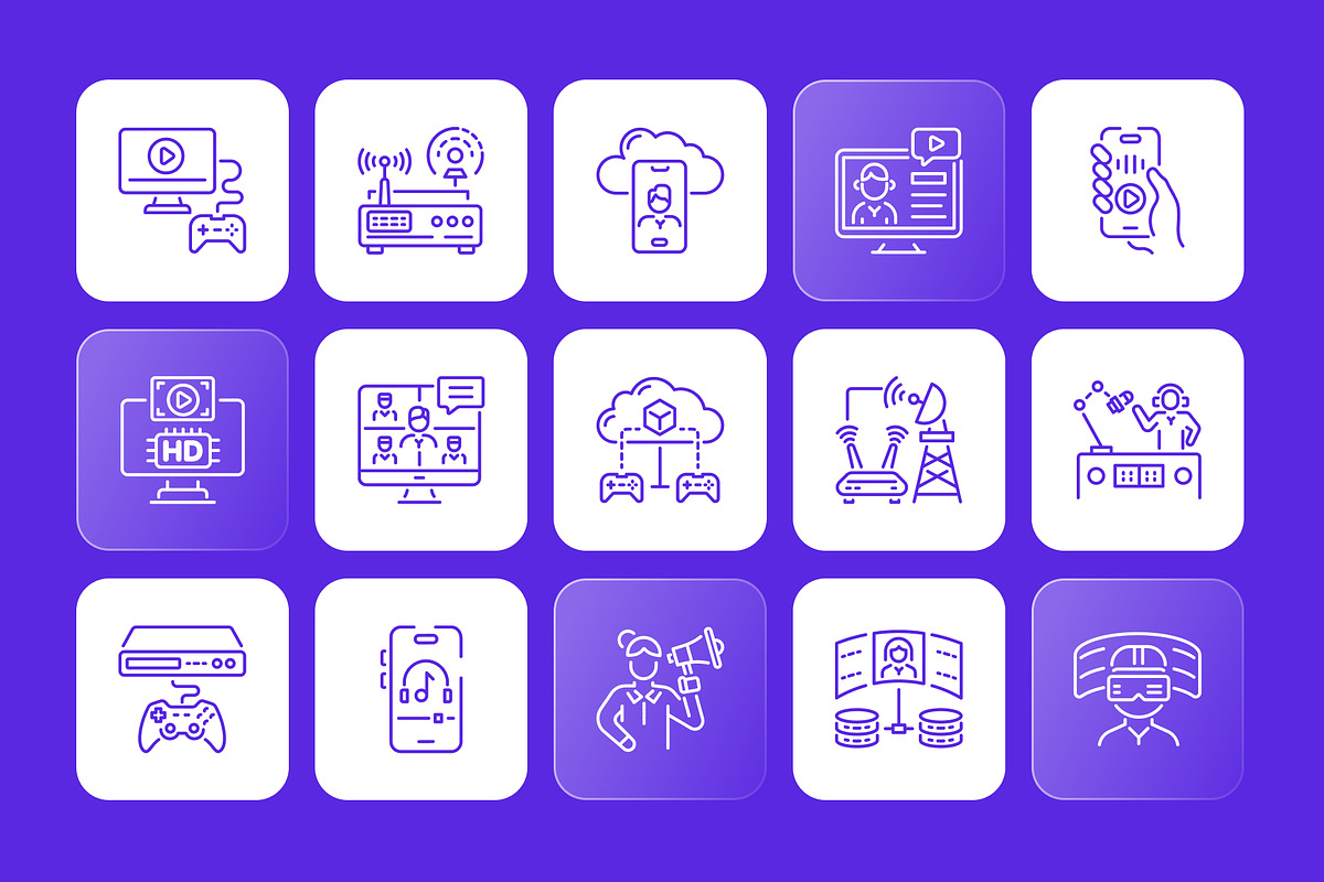 Streaming Art Icon Set, an Outline Icon by Prosymbols (Photo 6 of 7)