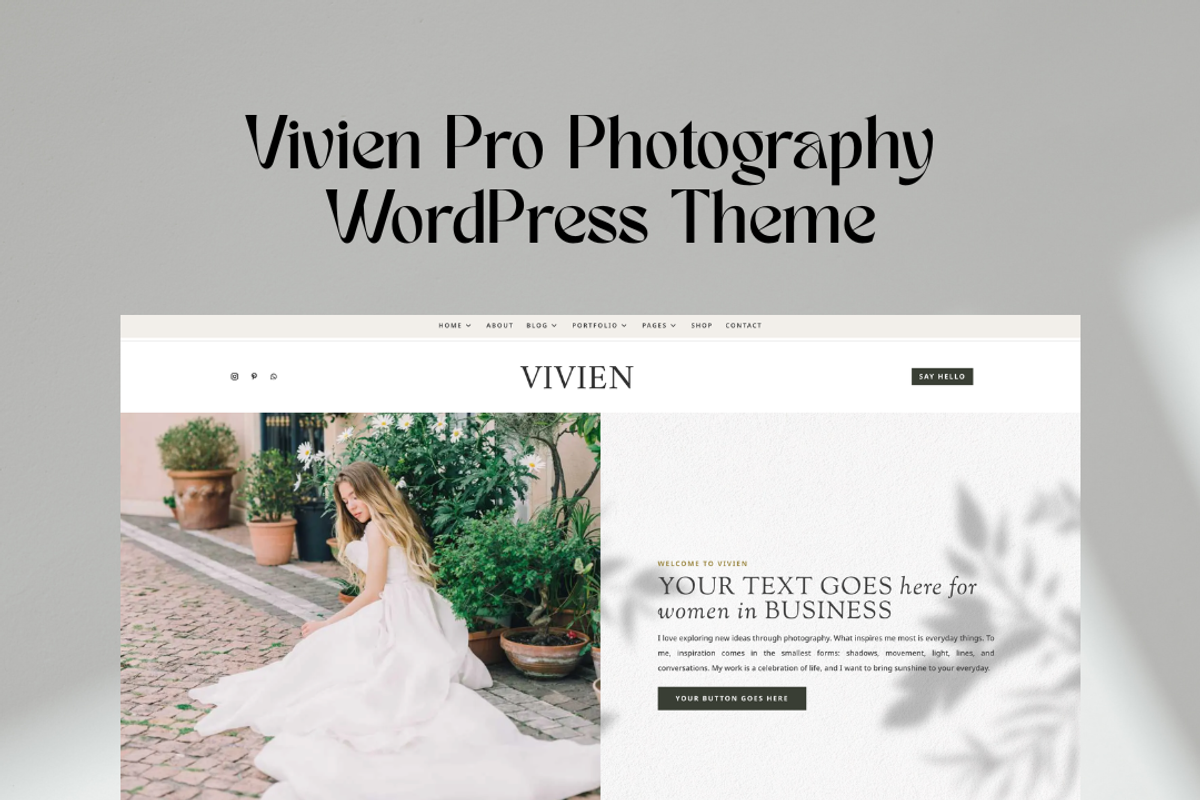 Photography Vivien WordPress Divi 5, a WordPress Template by Lovely Confetti (Photo 4 of 5)