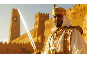 Man dressed in royal golden costume, an Architecture Photo by Igor Tichonow