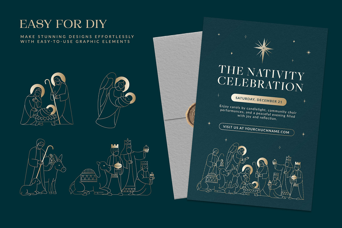 Christmas Nativity Scene Graphics, an Object Graphic by DesignerCandies (Photo 4 of 5)