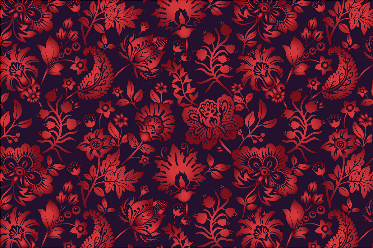 8 Floral Gradient Patterns, a Pattern Graphic by Sunny_Lion (Photo 9 of 9)