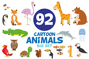92x Animals in cartoon style BIG SET, an Animal Illustration by asantosg (Thumbnail 1 of 2)