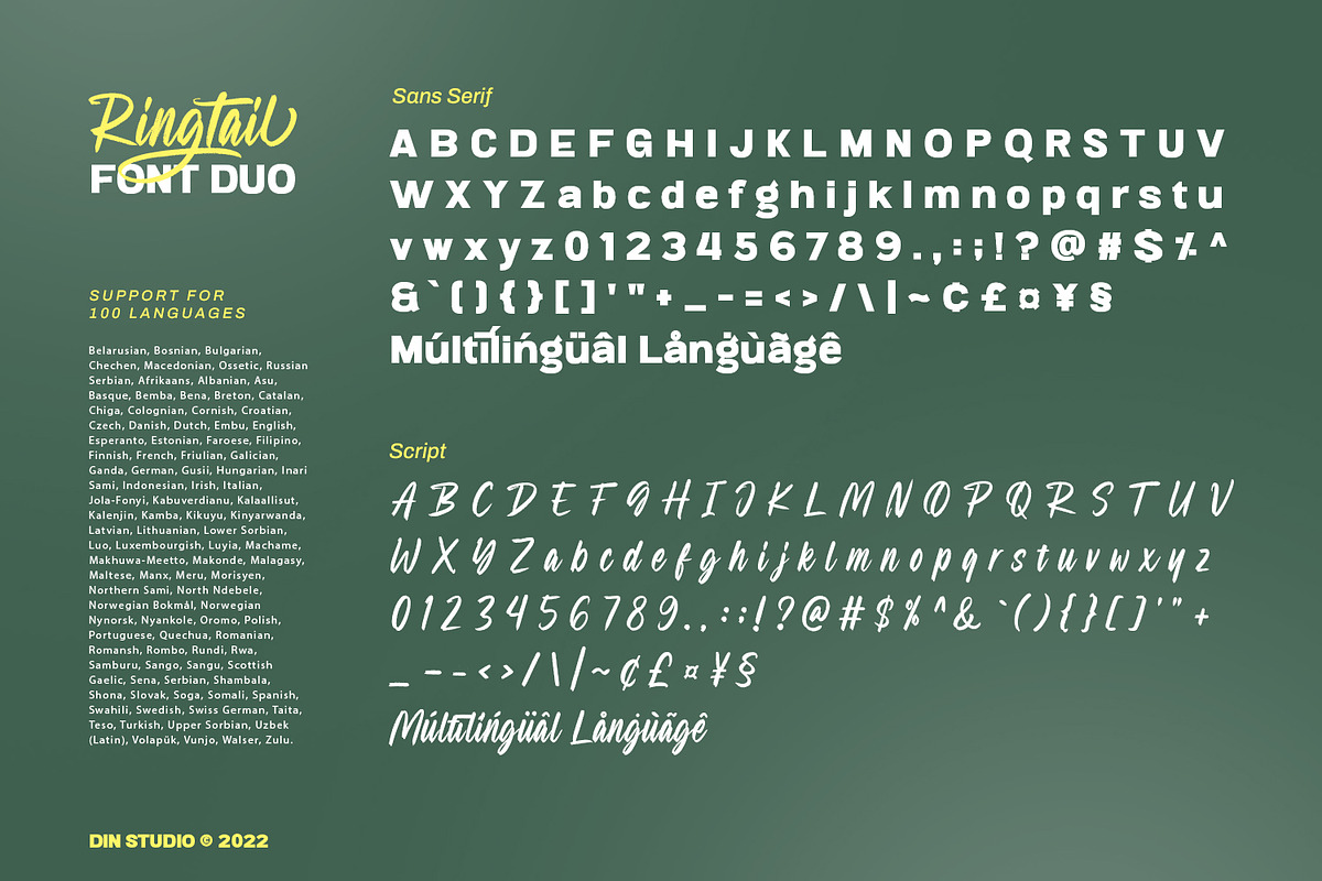 Ringtail, a Sans Serif Font by din-studio.com (Photo 8 of 10)
