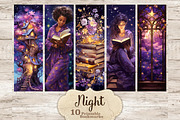 Night Bookmarks Sublimation Bundle, a Person Illustration by GlamArtZhanna (Thumbnail 1 of 3)