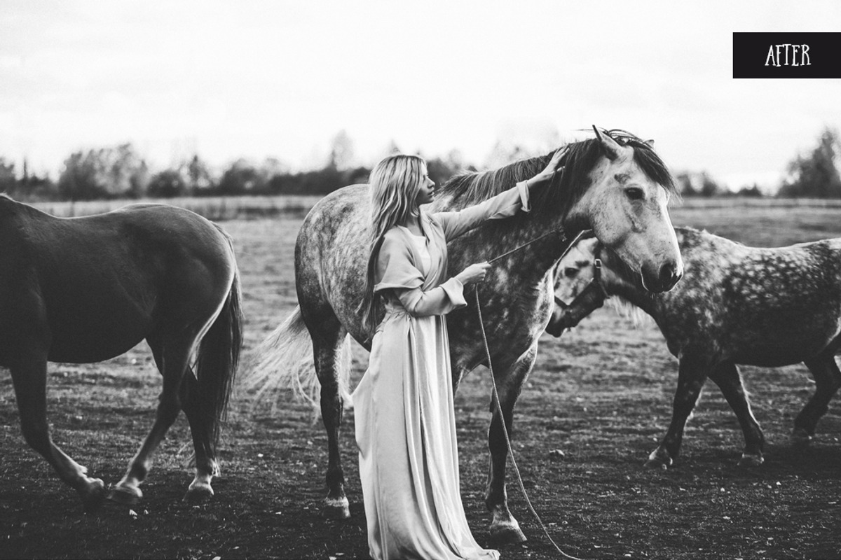 Black and white Photoshop actions, an Action Add-On by BeArt-Presets (Photo 8 of 14)