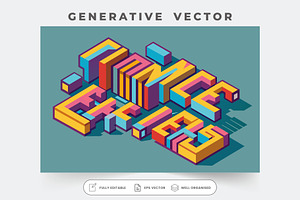 A 3D type of font made of colored bl, a Graphic by Iftikhar Alam