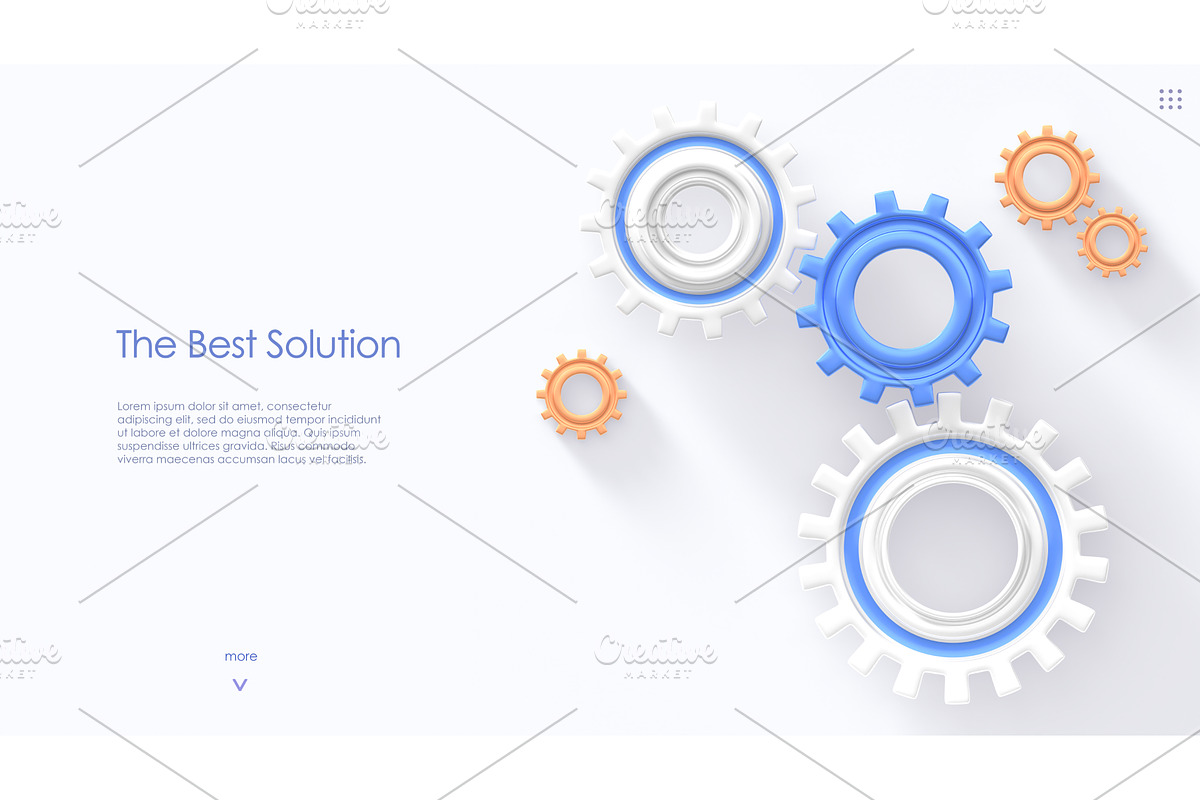 Best solutions isometric landing, a 3D by Marozhkastudio