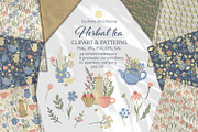 Herbal tea clipart and patterns, a Pattern Graphic by Anna Druzhkova (Thumbnail 1 of 15)