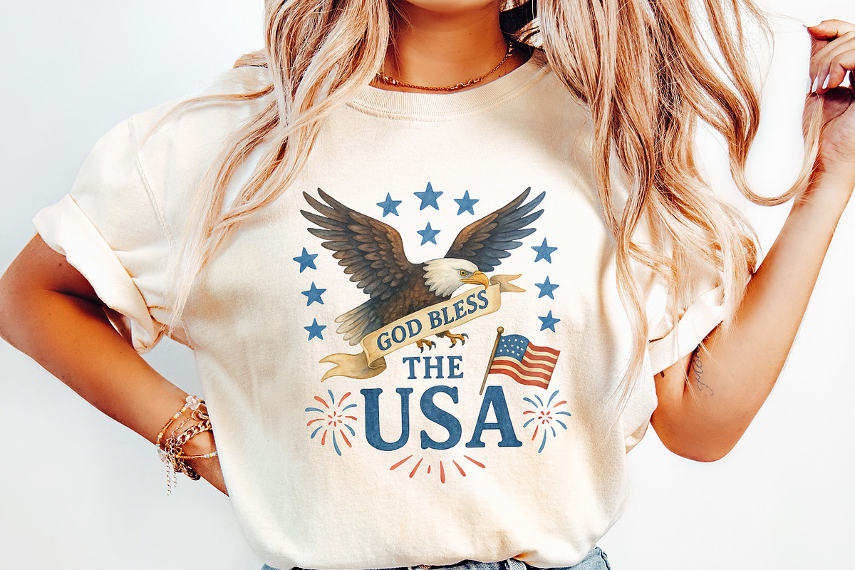 God Bless America PNG, 4th of July, an Illustration by SharpMarketplace (Photo 2 of 9)