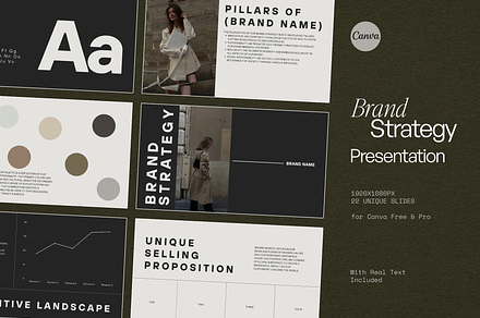 MONA Brand Strategy Canva, a Presentation Template by Aire Studio