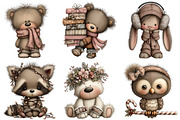 Cute Cartoon-Christmas Clipart Png, an Illustration by Craft Nest (Thumbnail 11 of 11)