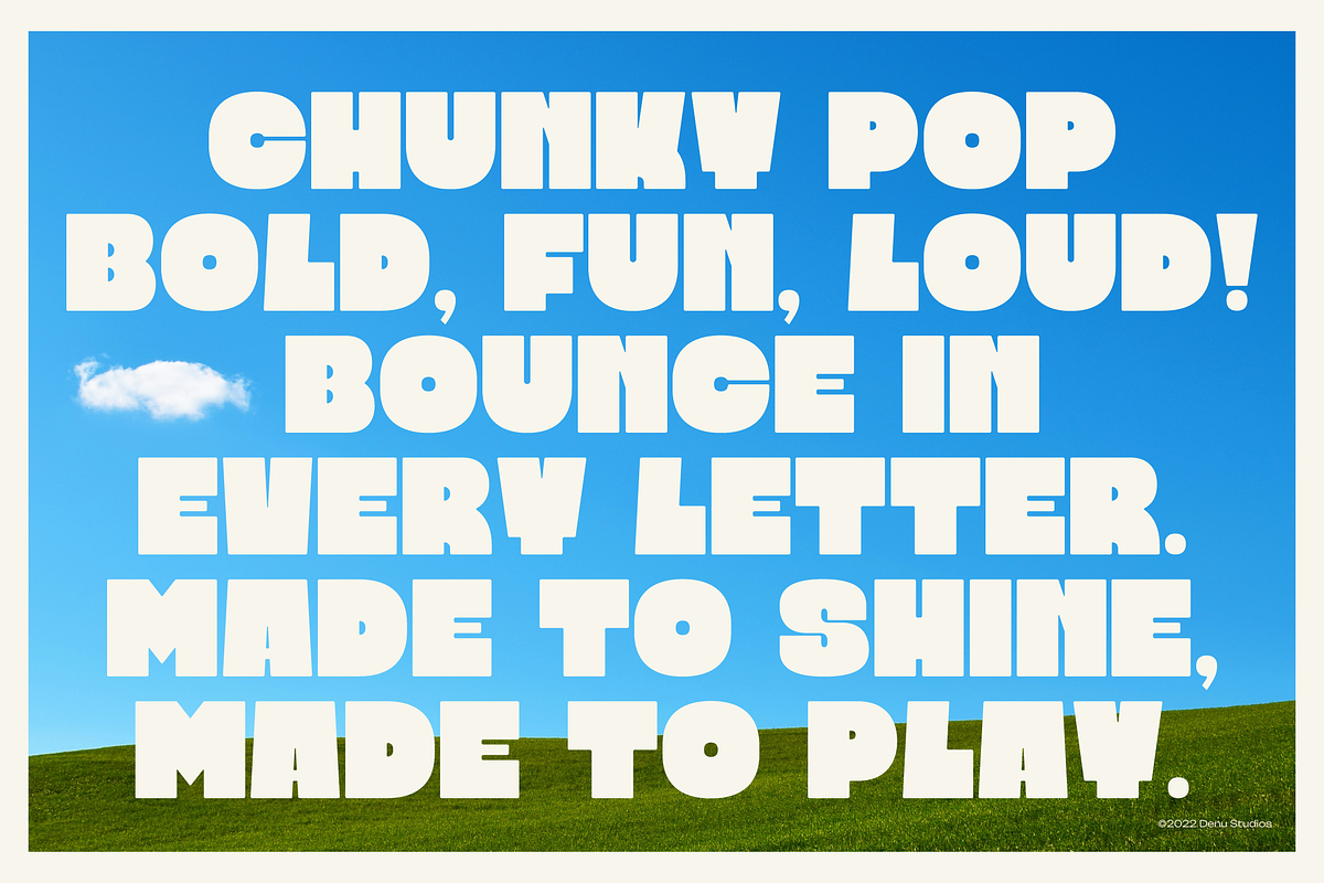 Blooby Chunky Block Sans Serif, a Sans Serif Font by Denustudios (Photo 9 of 12)
