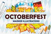 Octoberfest. Marker illustrations, a Food Illustration by AlexGreenArt (Thumbnail 1 of 7)