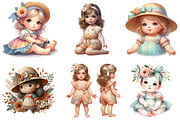 Summer Cute Baby Girl Clipart Bundle, a Graphic by CitraGraphics (Thumbnail 3 of 4)