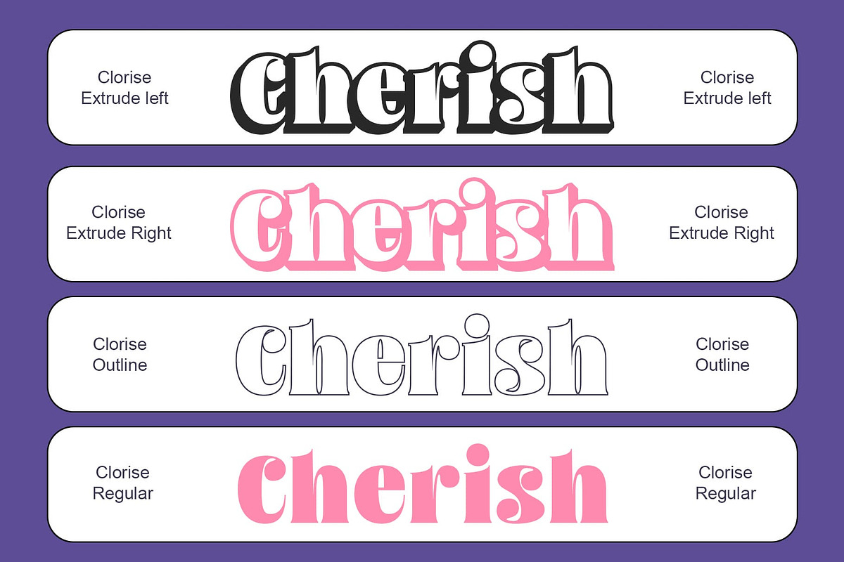 Clorise 3D, a Serif Font by Craft Supply Co. (Photo 3 of 8)