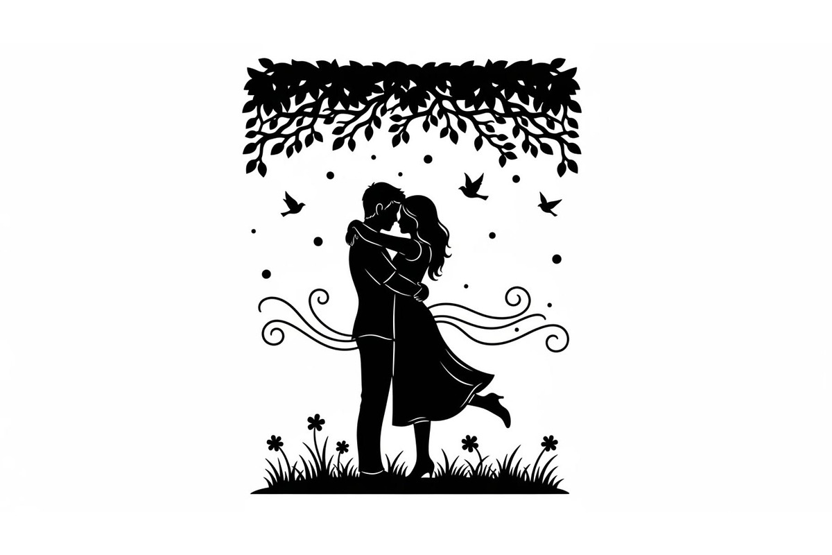 Couple Love in Nature Design, a Graphic by Designer_Momina (Photo 2 of 13)