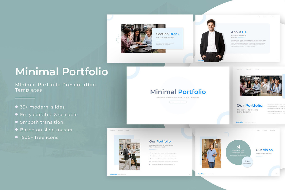 Minimal Portfolio Presentation Slide, a Presentation Template by SlideStack (Photo 1 of 5)