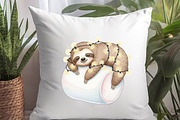 Quirky Funny Sloth Sublimation, an Illustration by Watercolor design (Thumbnail 4 of 6)