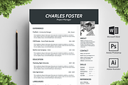 Sharply Resume Template, a Resume Template by Big Zone Studio (Thumbnail 1 of 4)