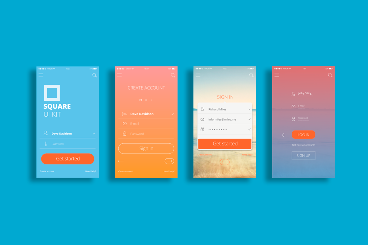 Square UI KIT, an UI Kit Template by Newface (Photo 2 of 8)