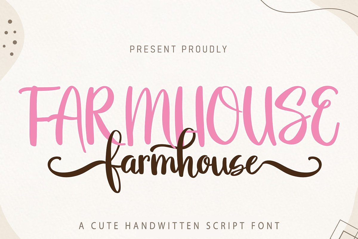 Farmhouse - Handwritten font, a Handwritten Font by MaxArt Foundry (Photo 1 of 7)