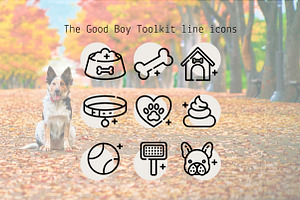 The Good Boy Toolkit line icons, an Outline Icon by Lyolya Profitrolya