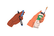 Artist, painter hands with art tools, a Person Illustration by PaperTrident (Thumbnail 6 of 8)