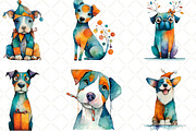 Whimsical Christmas Dog Clipart, an Illustration by Black Bird Studio (Thumbnail 2 of 6)