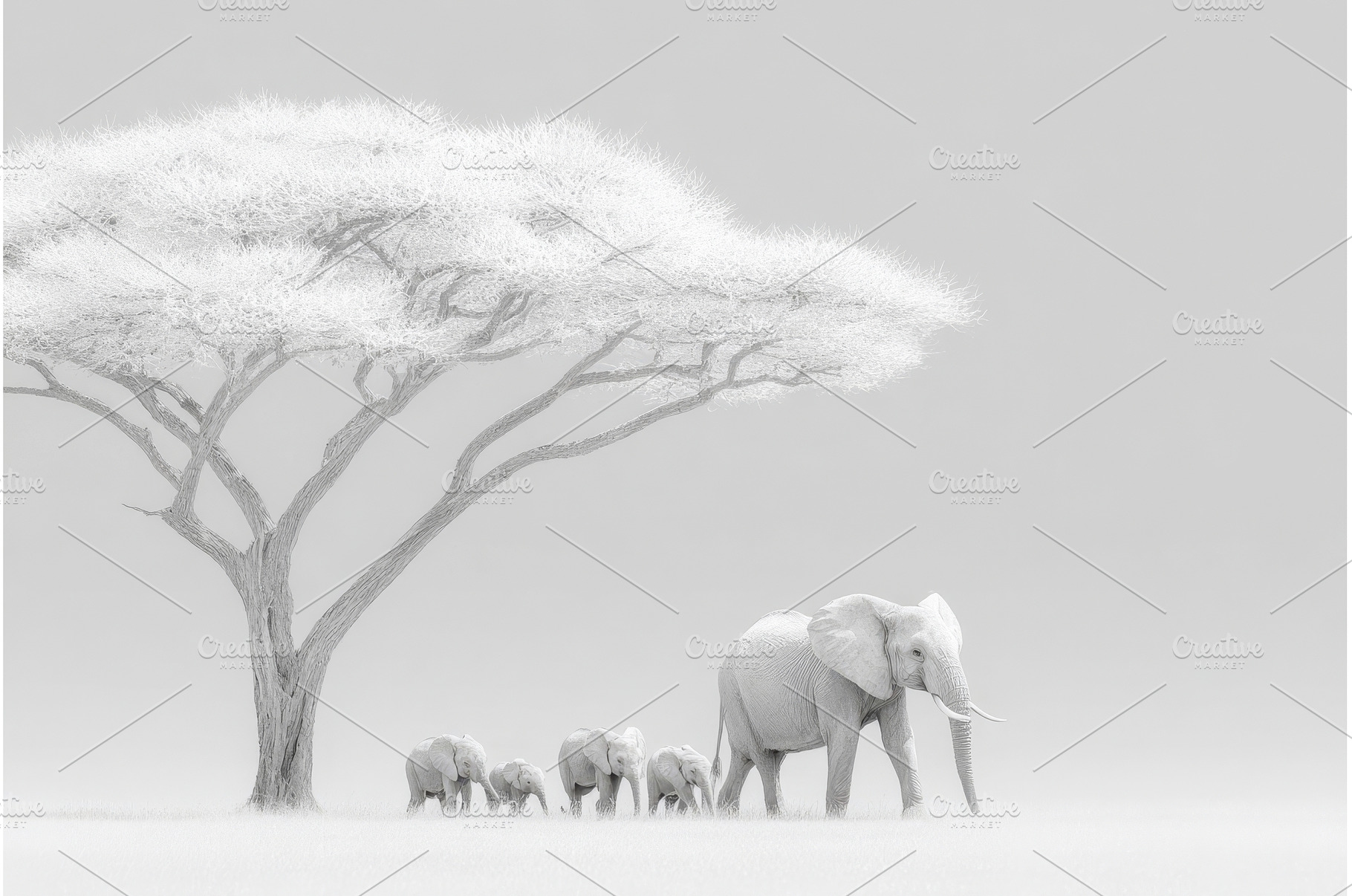 In Amboseli, Kenya, a breeding herd, an Animal Photo by ZinetroN