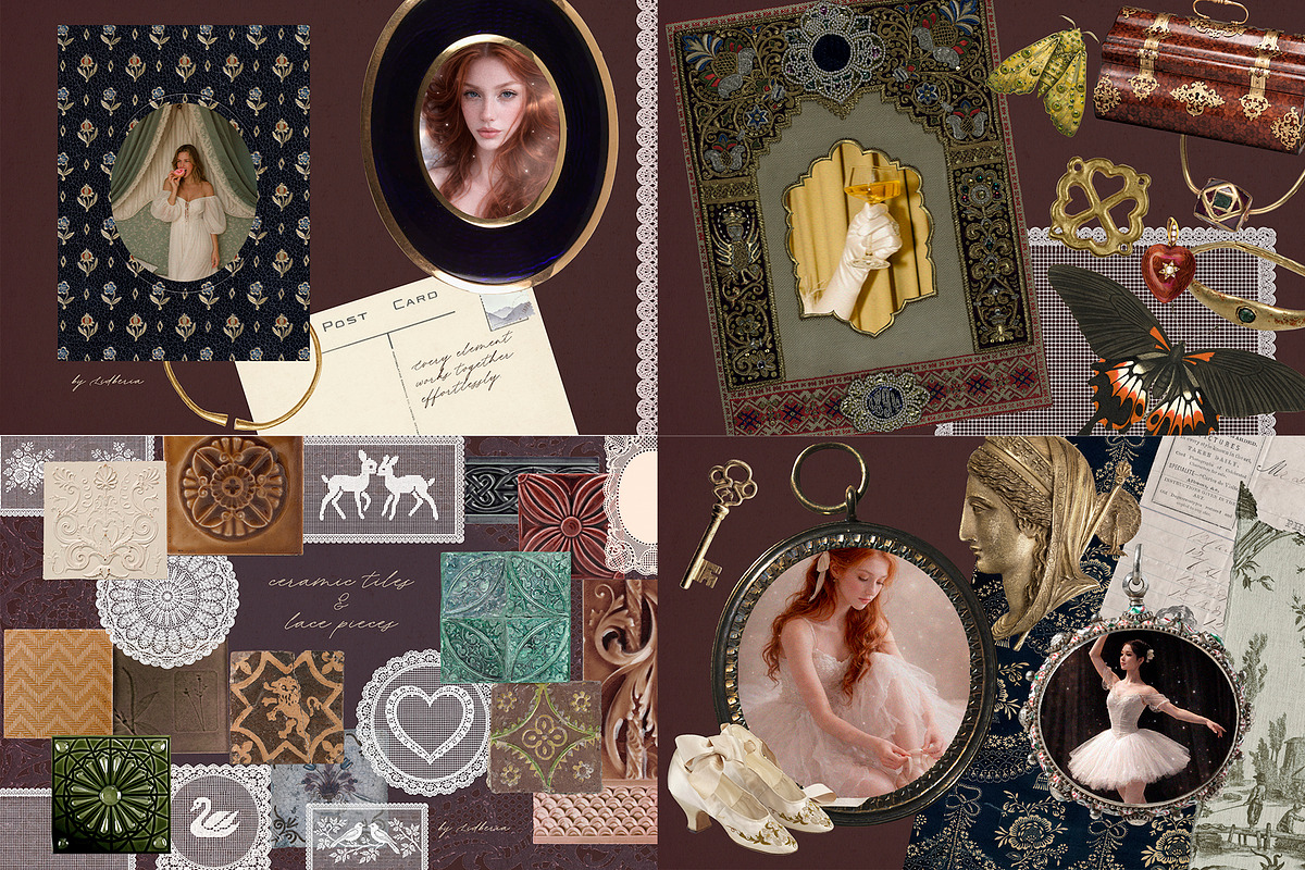 4 in 1: Vintage Collage Bundle, an Object Graphic by Lidberia (Photo 6 of 12)