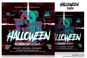 Halloween Party Flyer Template - PSD, a Flyer Template by Satgur Graphic Design