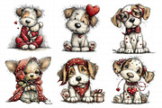 Whimsical Valentine Dog Clipart, an Illustration by Daily.Designs (Thumbnail 4 of 7)