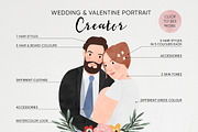 Wedding & Valentine Portrait Creator, a Decorative Illustration by Tabita's shop (Thumbnail 2 of 8)