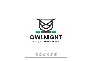 Logo Nature Owl Line Art Gradient, a Branding & Logo Template by ARIF22GANTENG