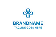 Podcast Medical Cross Modern Logo, a Branding & Logo Template by Pray Art Design Studio (Thumbnail 1 of 2)