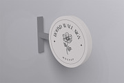 Round Wall Sign Mockup, an Advertising Mockup by xavier_studio (Thumbnail 2 of 5)