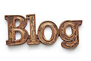 The Word Blog Created In Copperplate