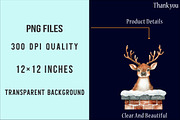 Quirky Christmas Reindeer Clipart, an Illustration by SinaCreation (Thumbnail 7 of 7)