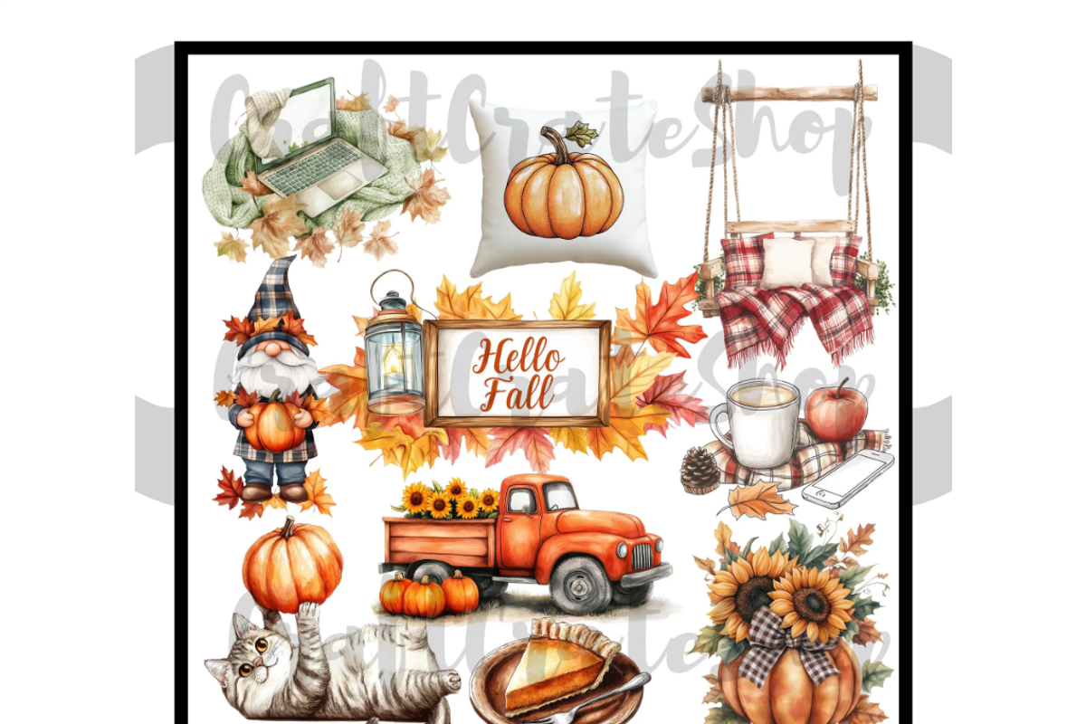Cozy Fall clipart, an Illustration by CraftCrateShop (Photo 4 of 7)