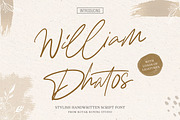 William Dhatos - Stylish Handwritten, a Script Font by Kotak Kuning Studio (Thumbnail 1 of 10)
