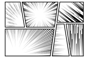 Comics book frames. Motion line, an Illustration by YummyBuum