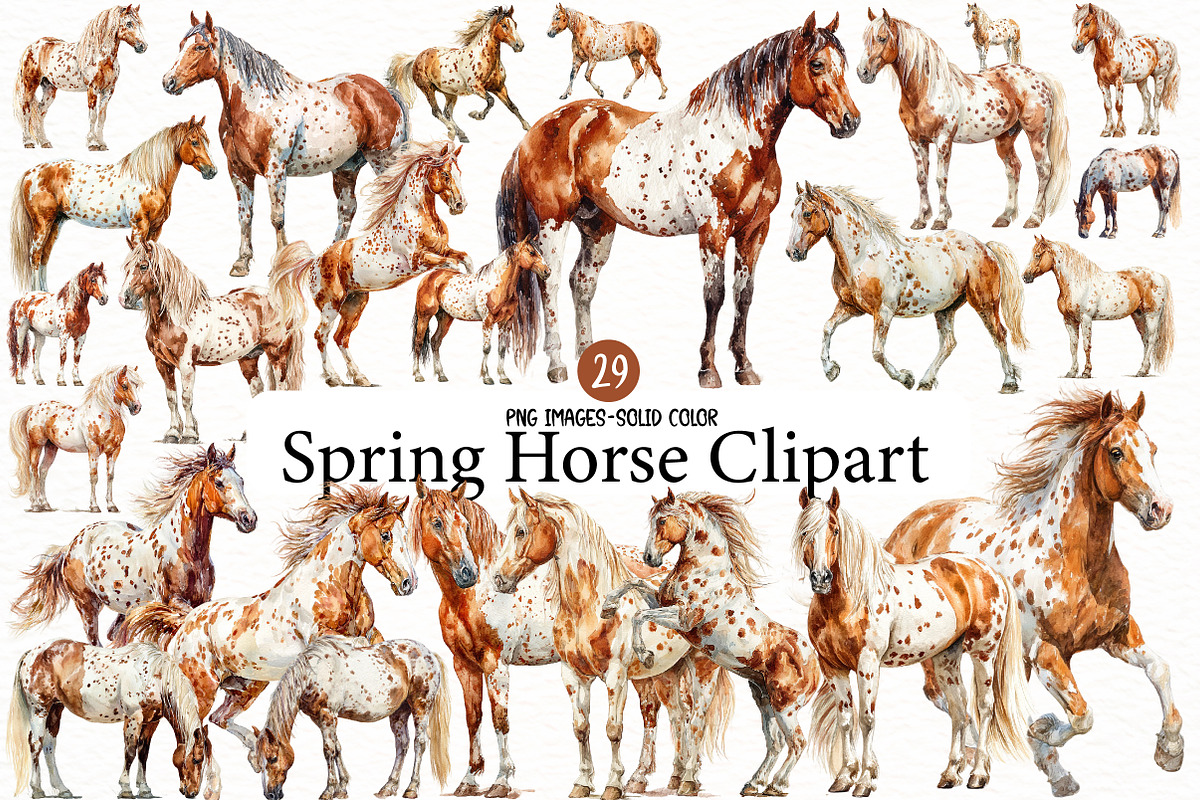 Spring Horse Clipart, an Illustration by Designworld (Photo 1 of 7)