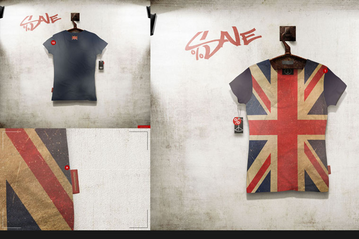 Women's T-shirt On 5 Stages Mock-up, a Hoody Mockup by Mocca Mockups Store (Photo 19 of 59)