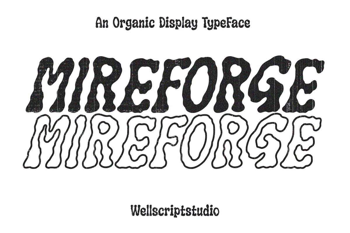 Mireforge - Organic Display Font, a Handwritten Font by Wellscript Studio (Photo 1 of 15)