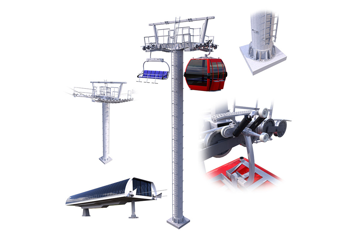 Ski Lift Cableway Car, a Cars & Vehicle 3D Model by 3D Models by Obshansky (Photo 1 of 26)