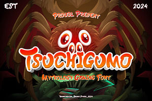 Tsuchigumo - Mythology Gaming Font, a Handwritten Font by Dhabee