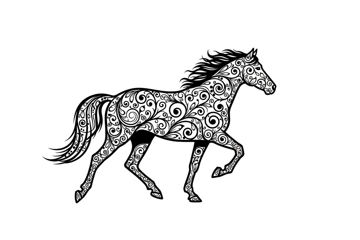 Running Horse Silhouette SVG Bundle, an Illustration by Creativeshirt (Photo 6 of 31)